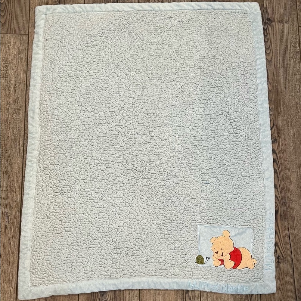 Disney Baby Light Blue “My First Blankie” Winnie The Pooh